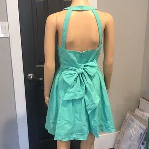 Lauren James Abigail bow pastel seersucker dress